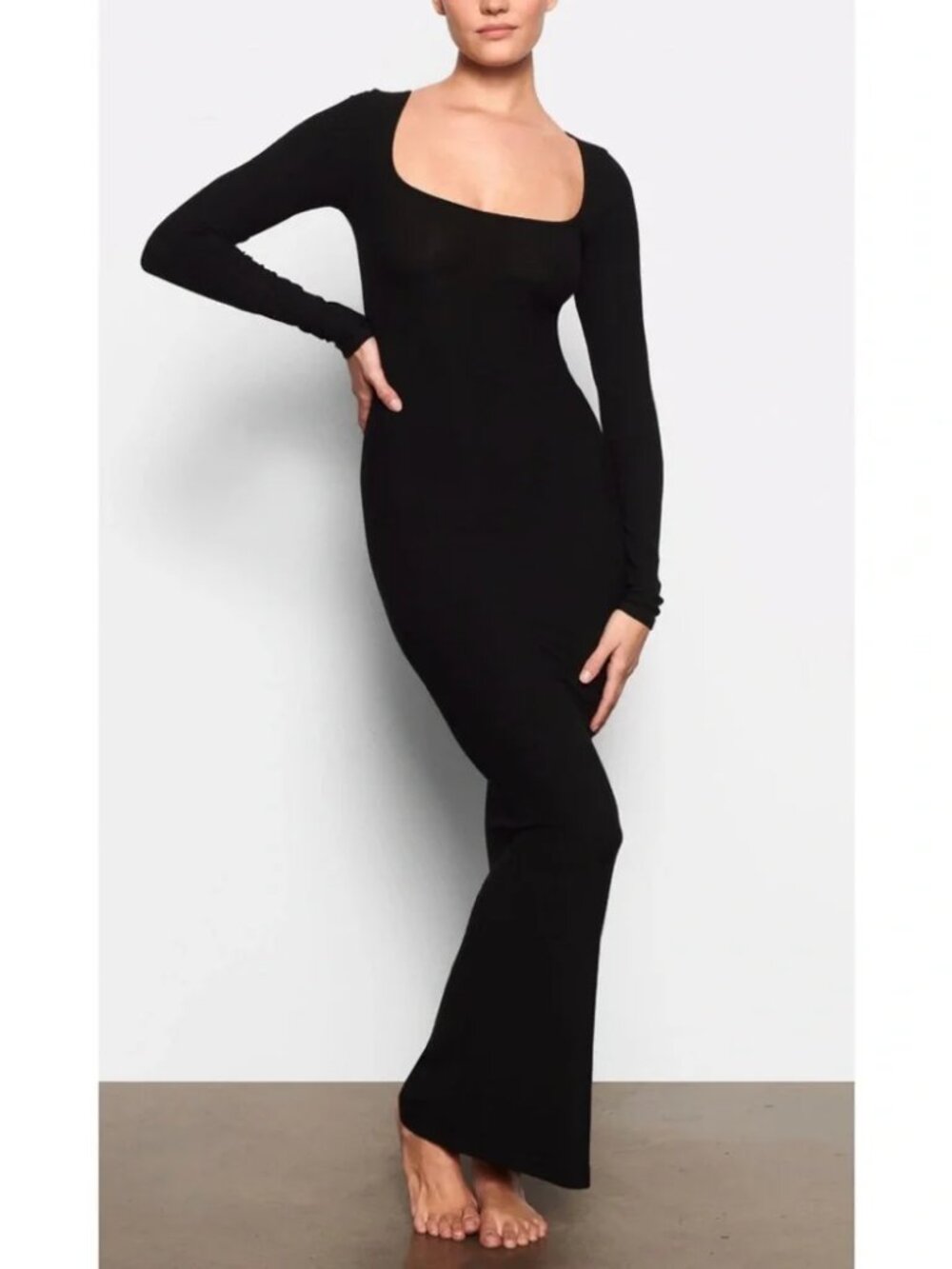SKIMS Soft Lounge Long-Sleeve Maxi Dress Size M